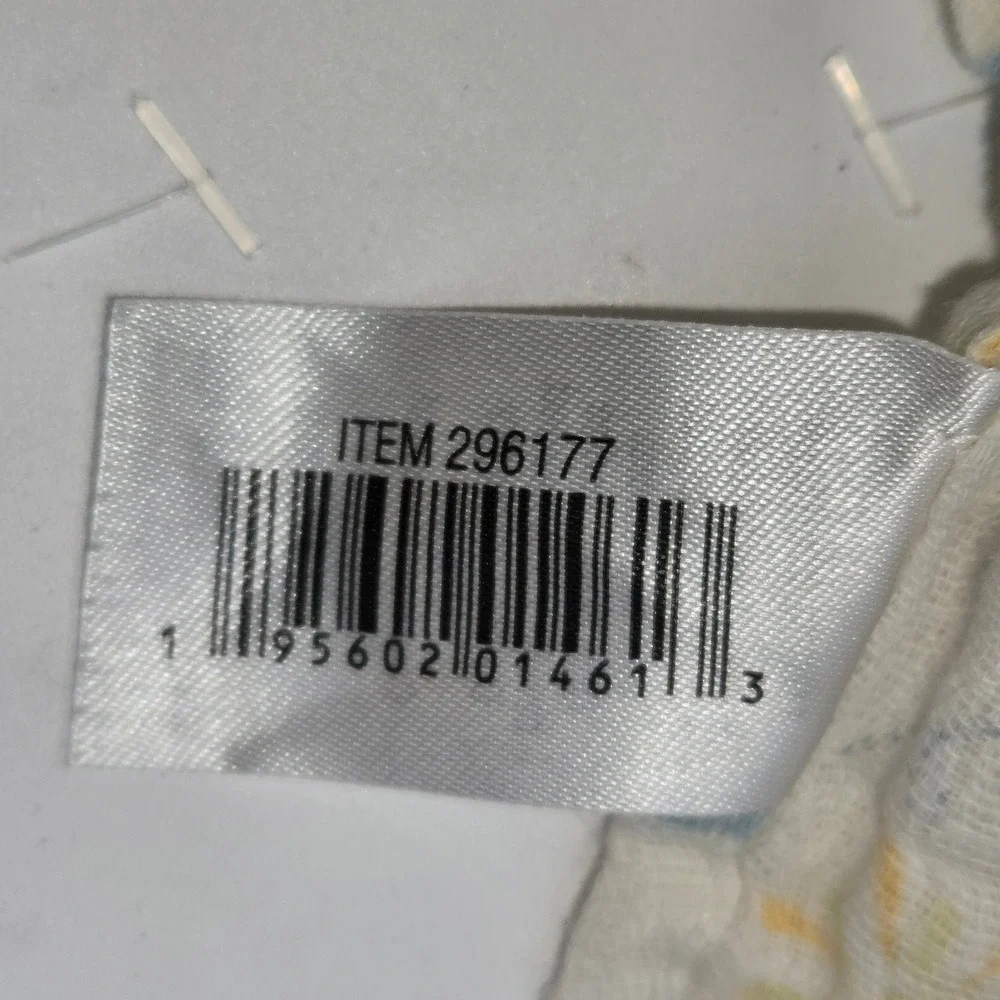 Walgreens Sun and Cloud Cotton Muslin Baby Swaddle‎ Blanket White Yellow Blue